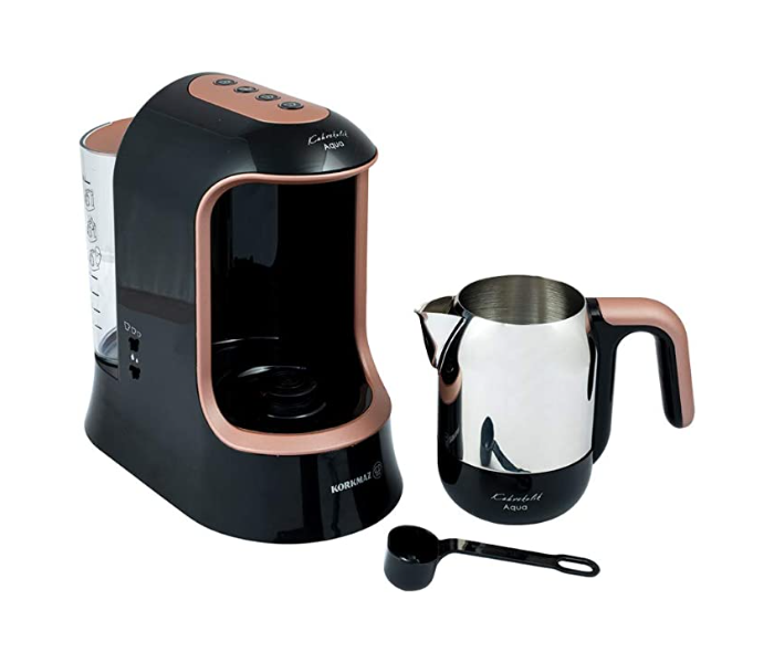 Korkmaz A862-04 Stylish And Advanced Kahvekolik Deluxe Aqua Coffee Maker Black-Rosegold - Zoom Image 4