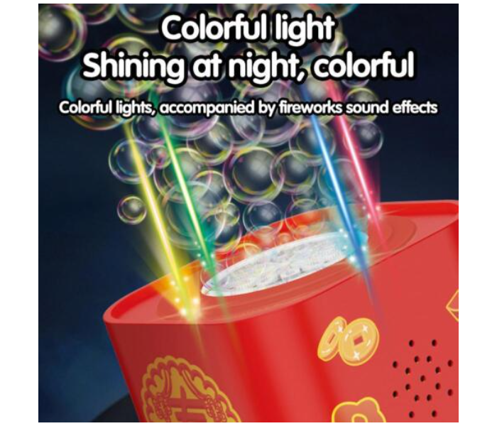 Automatic Firework Bubble Machine Bubble Maker Toys with Music Colorful Light - Zoom Image 4