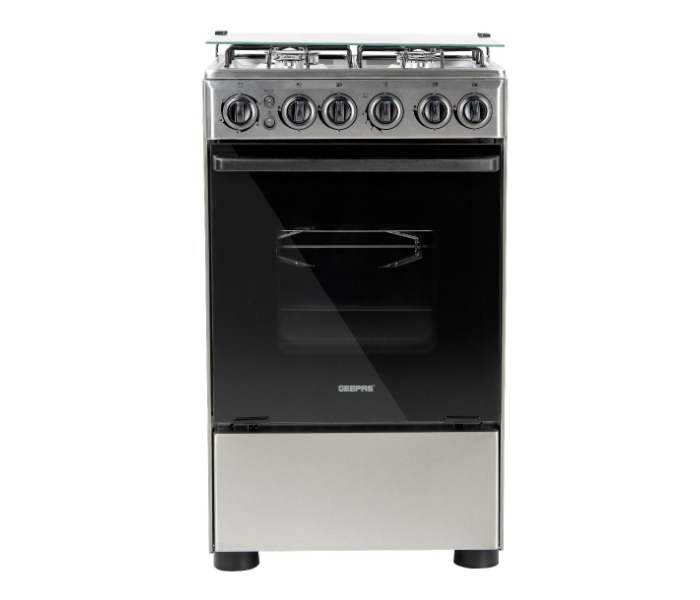 GEEPAS GCR5021NSC Stainless Steel Housing Double Glass Door Mechanical Control Multi Rack Support Electric Ignition Cooking Range Cooker - Black and Silver - Zoom Image 2