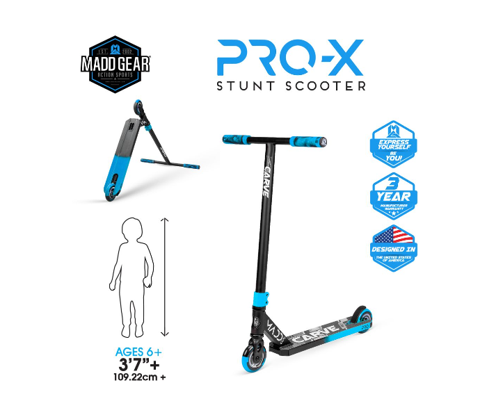 Maddgear MG Carve Pro X 1pc Bar Scooter -Black Blue - Zoom Image 2