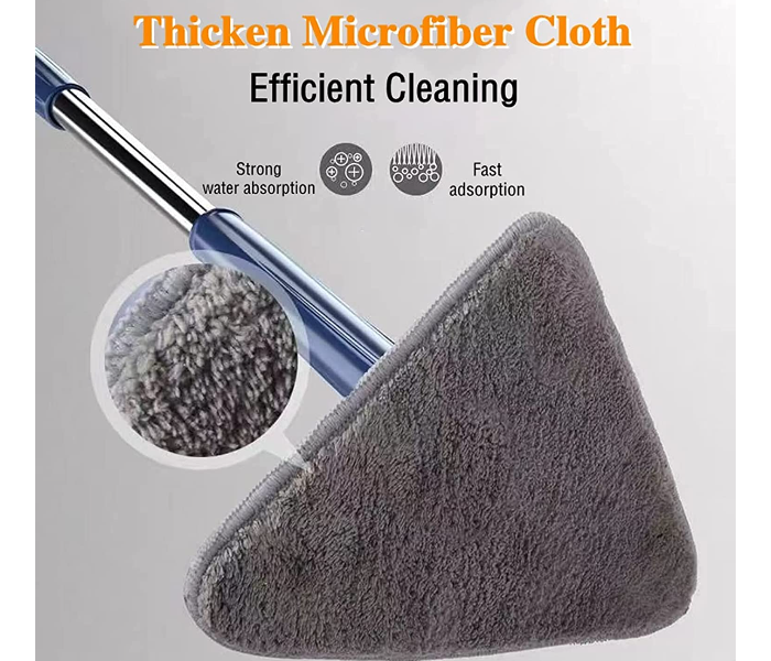 360 Degree Rotating Adjustable Triangle Cloth Cleaning Mop - Zoom Image 3