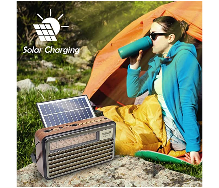 Generic Radio Camping Portable With USB LED Lamp/Usb/Sd/TF/Mp3 /BT/HIFI Speaker/Battery1200 - Panel Solar M-521BT - Zoom Image 4