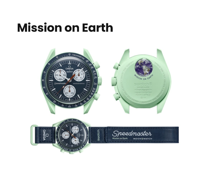 SwatchOmega SOMEarth Bold And Distinctive Design Of Mission To Earth Swiss Watch For Kids - Zoom Image