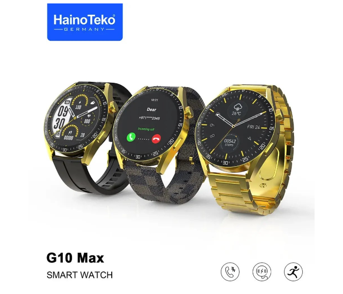 Haino Teko G10 Max Golden Edition Smart Watch With 3 Straps - Zoom Image 1