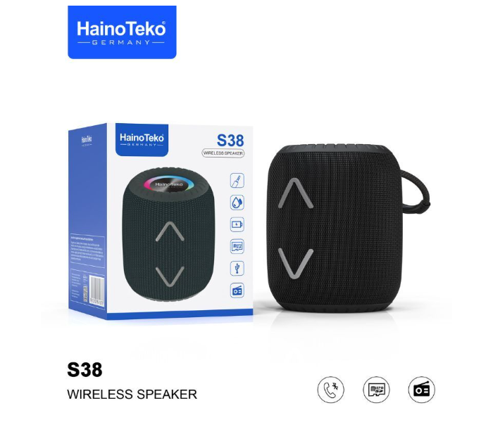 Haino Teko S38 Wireless Speaker - Black - Zoom Image 1