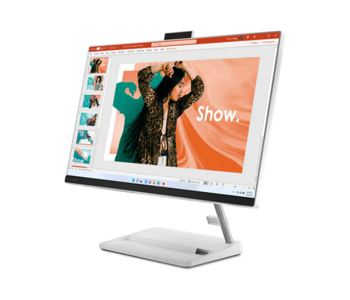  Lenovo F0GH00A7AX IdeaCentre All In One 3 24IAP7 24Inch FHD Intel Core I7-1260P Processor 16GB DDR4 RAM 512GB SSD 2GB NVIDIA GeForce MX550 GDDR6 Graphics Windows 11 - White - Zoom Image 2