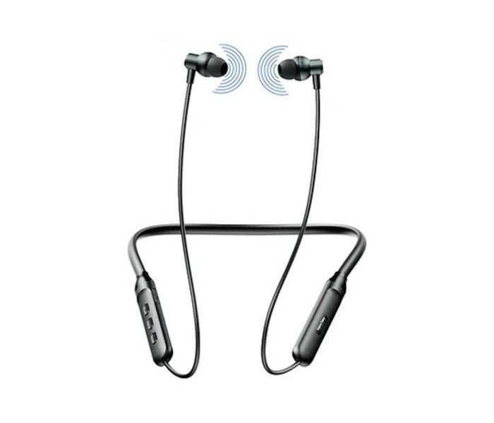 Haino Teko HN-97 Waterproof Neckband Wireless Bluetooth Earphone - Black  - Zoom Image 1