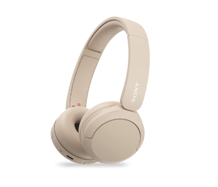 Sony WH-CH520 Wireless On-Ear Bluetooth Headphones with Mic - Beige - Zoom Image 1