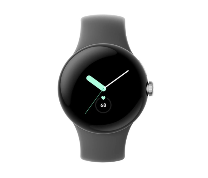 Google Pixel Watch 41mm with Silver Stainless Steel case and Charcoal Active Band WiFi - Zoom Image 2