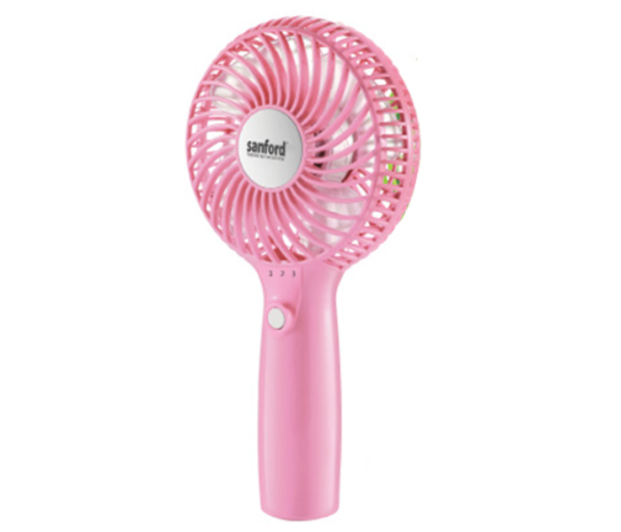 Sanford SF947HFN 4 Watts Rechargeable Hand Fan with USB - Pink(A) - Zoom Image