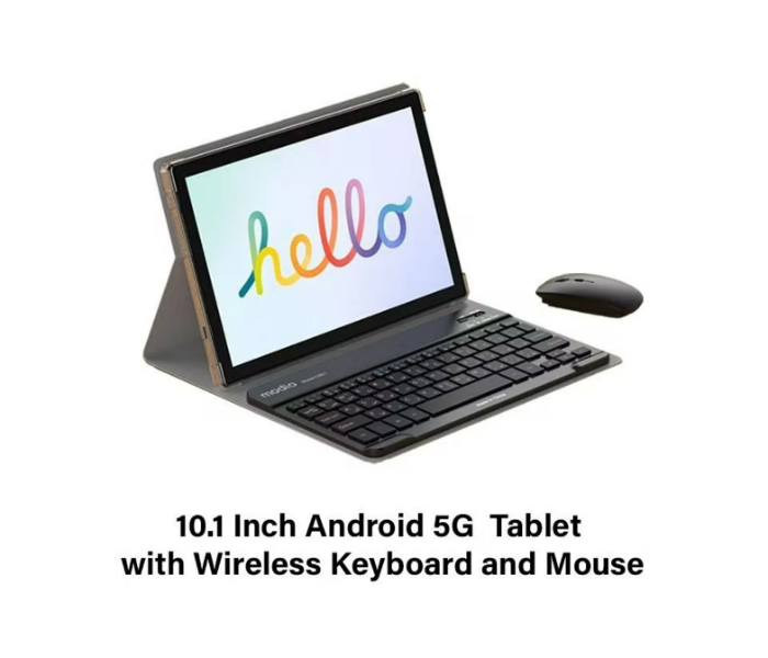 Modio M27 5G Android Tablet PC 10.1 Inch 8GB RAM 256GB ROM Dual Sim with Wireless Keyboard and Mouse - Grey - Zoom Image 3