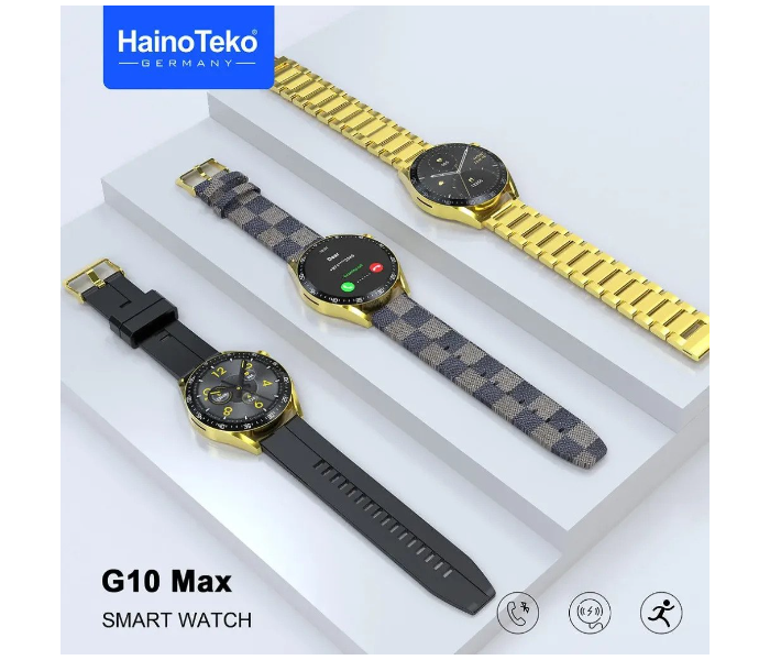 Haino Teko G10 Max Golden Edition Smart Watch With 3 Straps - Zoom Image 3