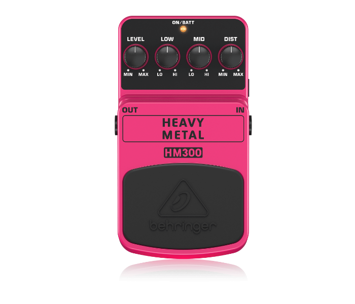 Behringer HM300 Heavy Metal Distortion Effects Pedal - Pink - Zoom Image 3