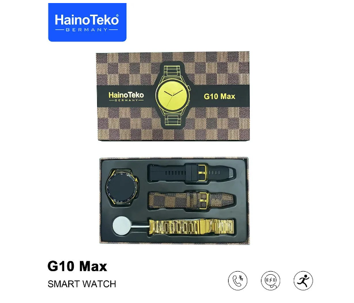 Haino Teko G10 Max Golden Edition Smart Watch With 3 Straps - Zoom Image 4