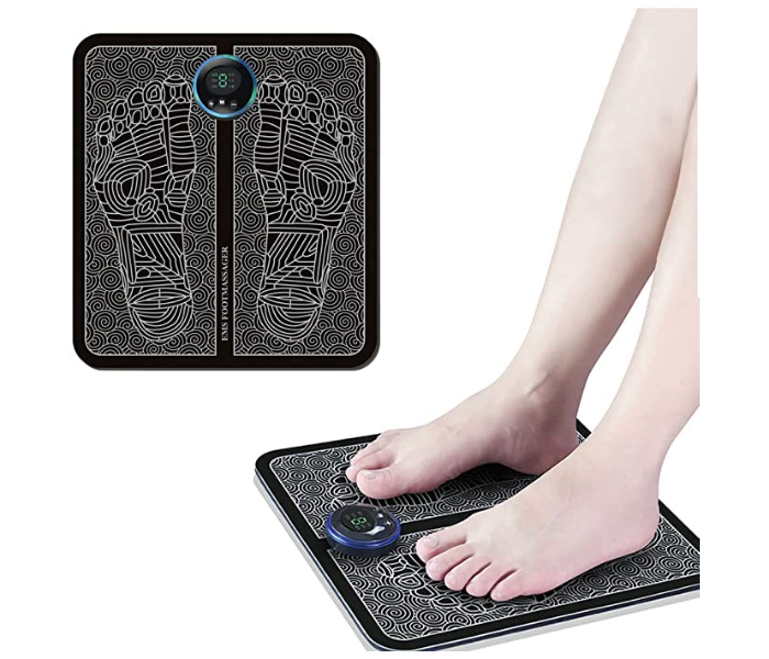 Mechanical Plastic EMS Automatic Foot Massager - Black  - Zoom Image 1