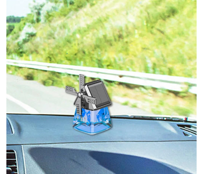 Windmill Solar Rotating Aroma Car Air Freshener Diffuser with Essential Liquid - Zoom Image 2