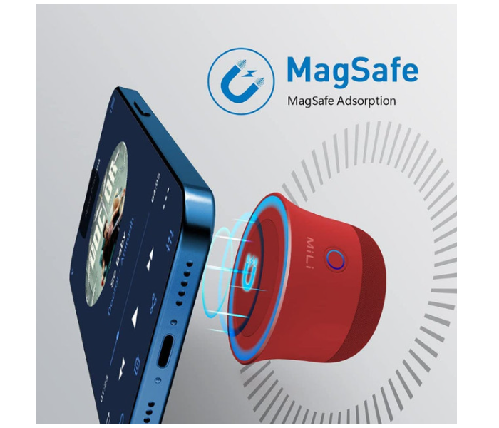 MiLi Mag-SoundMate Bluetooth Speaker - Red - Zoom Image 3