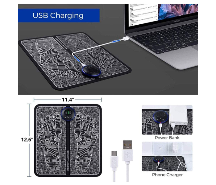 EMS Leg Reshaping Full Automatic Blood Circulation Muscle Stimulation USB Rechargeable Foot Massager - B - Zoom Image 2