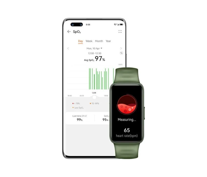 Huawei Band 8 Ultra Thin Design with Scientific Sleep Tracking - Emerald Green  - Zoom Image 5