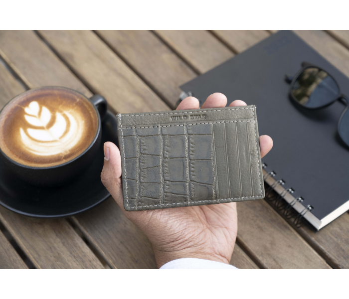 Wildstar WSG7-Q2 HighQuality Sophisticated And Luxury Croco Cardholder -Green - Zoom Image