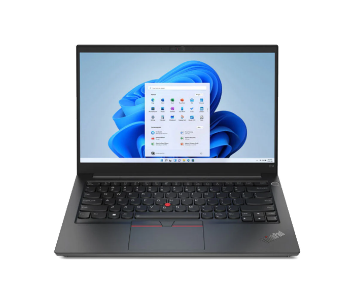 Lenovo 21E300BFGR ThinkPad E14 Gen4 Intel Core i7-1255U Processor 14 Inch FHD IPS 8GB DDR4 512GB SSD 2GB NVIDIA GeForce MX550 Graphics Arabic English Keyboard - Black - Zoom Image 1