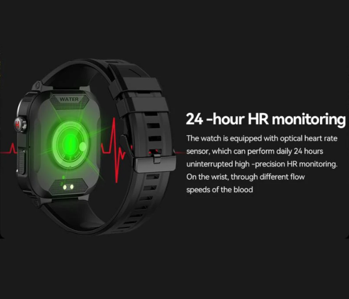 MK66 Rugged Bluetooth Phone Call Sports Wireless Charging HD Display Smart watch For Men - Zoom Image 5