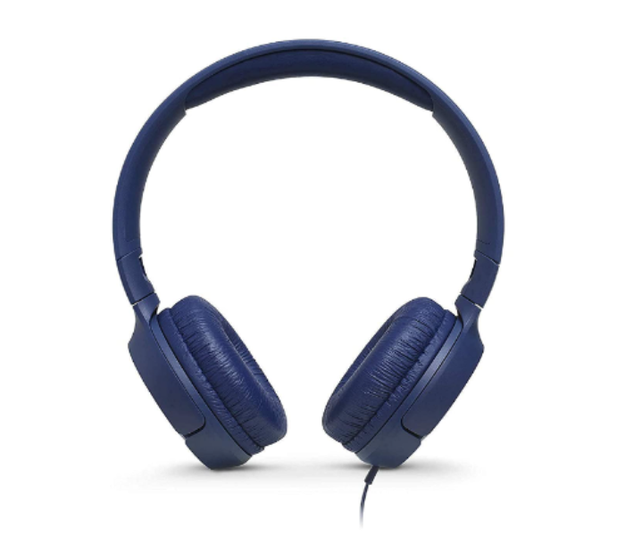 JBL Tune 500 Wired On-Ear Headphones with Microphone - Blue - Zoom Image 2