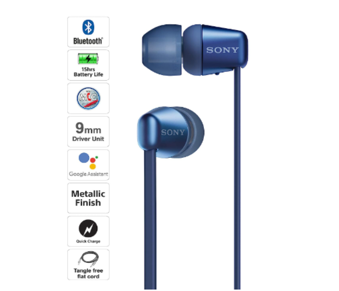 Sony WI-C310 Wireless In-Ear Headphones - Blue - Zoom Image 4