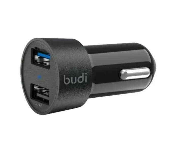 Budi USB Car Charger with 1 USBA to USB-C cable - Black - Zoom Image 3