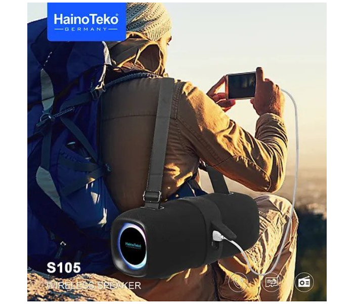 Haino Teko S105 Portable Speaker with Power Bank Function - Blue - Zoom Image 4