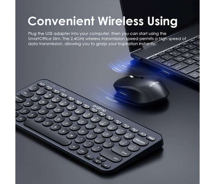 Oraimo Smart Office Slim OF-KK60 Quiet Typing Scissor Mechanism Key Structure Wireless Keyboard Mouse Combo - Zoom Image 6