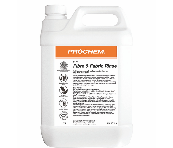 Prochem B109 Professional Acidic Fibre And Fabric Rinse -5L - Zoom Image