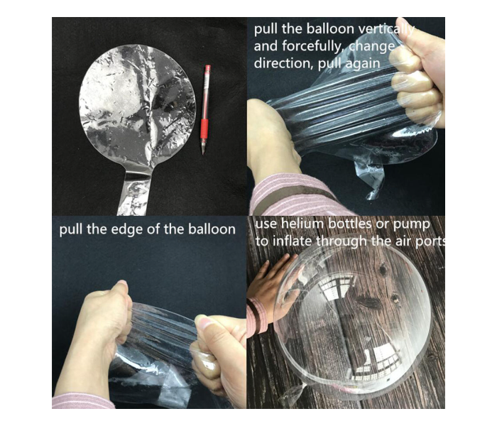 Bobo Balloon Transparent Bubble Balloons 24 inches - Pack of 6 - Zoom Image 5