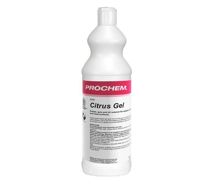 Prochem E840 Sovent And Detergent Citring Gel Treating Oil Damage Stain In Carpet -1l - Zoom Image