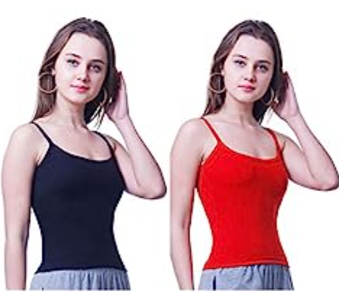 3 Piece Mix Color Modern Camisole Inner Slim Strap Top for Ladies  - Zoom Image 5