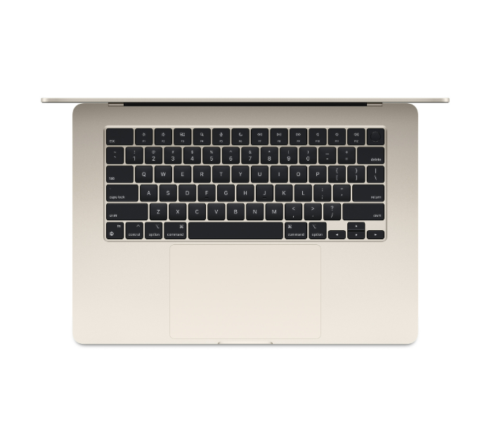 Apple Macbook Air MQKU3 2023 15 Inch M2 Chip 8GB RAM 256GB SSD English Keyboard - Starlight  - Zoom Image 3