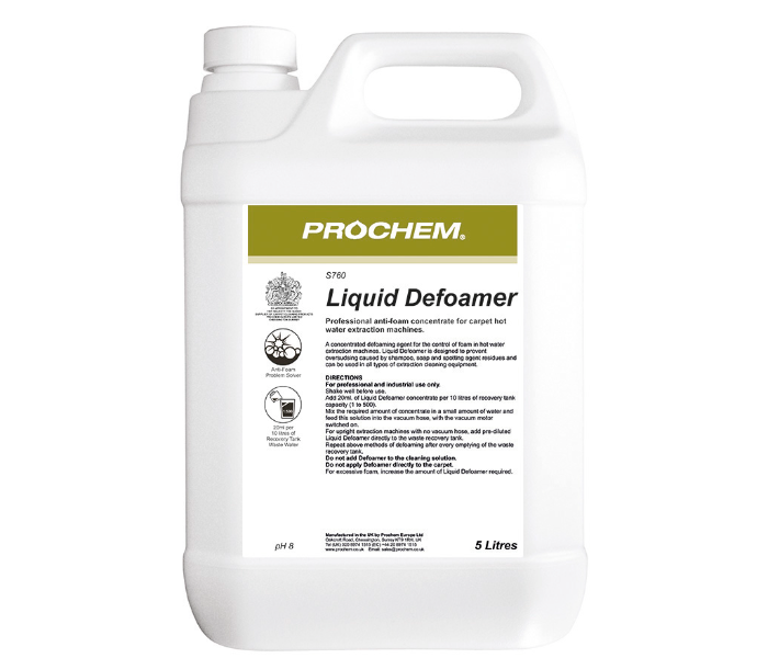 Prochem S760 High Quality Professional Anti Foam Liquid Defoamer 5L - Zoom Image