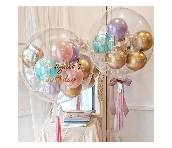 Bobo Balloon Transparent Bubble Balloons 36 inches - Pack of 6 - Zoom Image 6