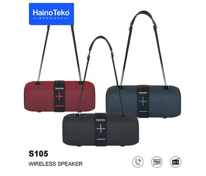 Haino Teko S105 Portable Speaker with Power Bank Function - Blue - Zoom Image 2