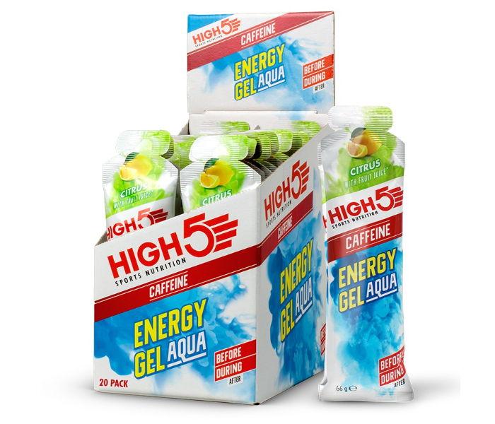 KBY HIGH5 CAFFEINE CITRUS Energy Gel Aqua Caffeine WIth Citrus Flavor -66gram(1 Piece) - Zoom Image