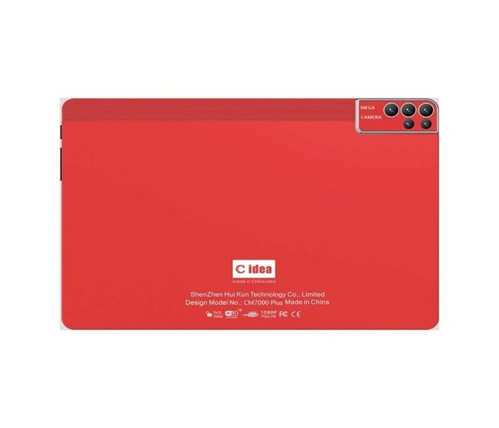 C idea CM7000plus 10" Smart Tablet  - 5G Android HD Face Unlock Tab - 6000mAh Dual-Sim Wifi Zoom Supported Tablet Pc With Bluetooth Keyboard and Protective Case - RED  - Zoom Image 2