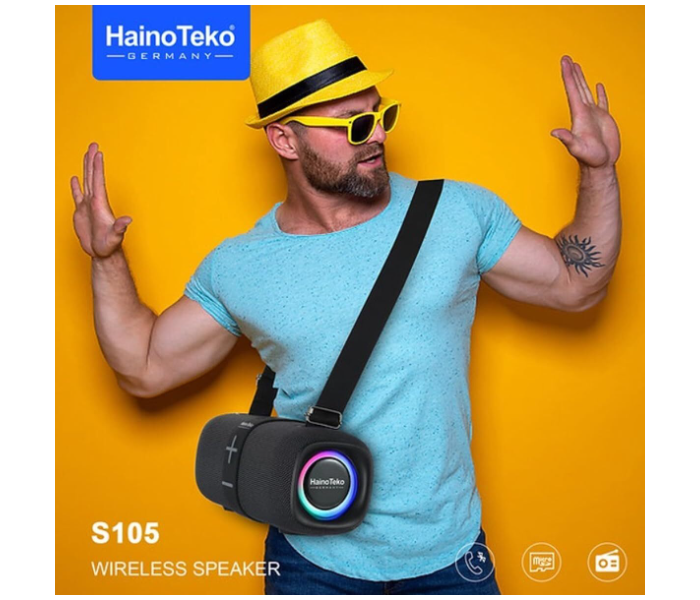 Haino Teko S105 Portable Speaker with Power Bank Function - Blue - Zoom Image 3