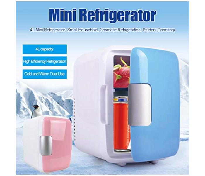 Mini 4L Portable and Compact Powered Fridge Refrigerators Dual-Use Food Beverage Cooler for Car - Zoom Image 2