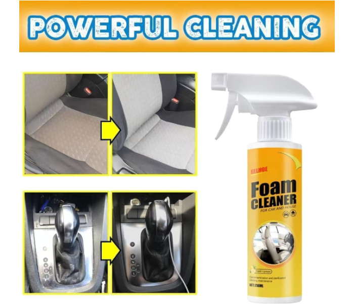 Foam Cleaner, Spray Foam Cleaner, Car Seat Upholstery Strong Stain Remover, Foam Cleaner, Interior Lemony Foam Cleaner, Strong Cleaner Spray for Car, Interior, Kitchen - Zoom Image 4