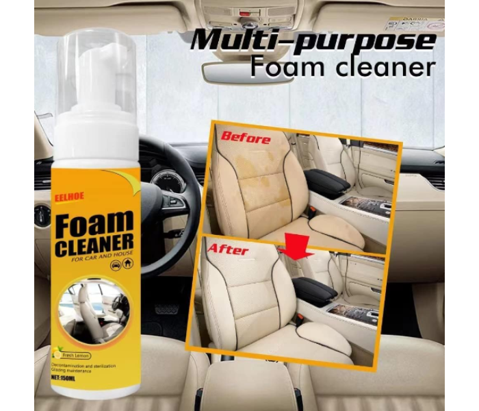 Foam Cleaner, Spray Foam Cleaner, Car Seat Upholstery Strong Stain Remover, Foam Cleaner, Interior Lemony Foam Cleaner, Strong Cleaner Spray for Car, Interior, Kitchen - Zoom Image 3