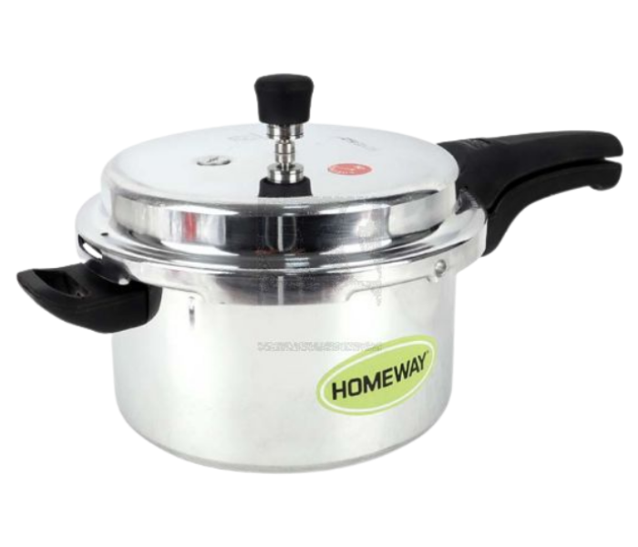 Homeway HW6606 10 L Indian Pressure Cooker -Induction Bottom - Silver - Zoom Image