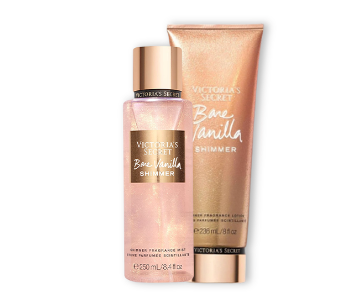 Victorias Secret 250ml Bare Vanilla Shimmer Body Mist and 236ml Body Lotion - Zoom Image