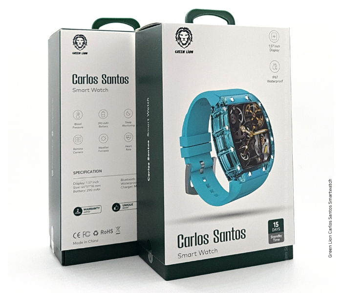 Green Lion Carlos Santos Smart Watch - Blue - Zoom Image