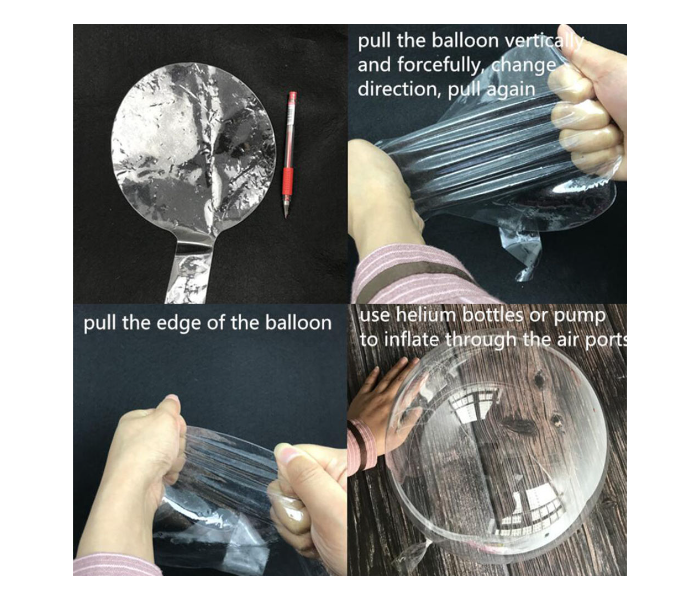 Bobo Balloon Transparent Bubble Balloons 36 inches - Pack of 6 - Zoom Image 1