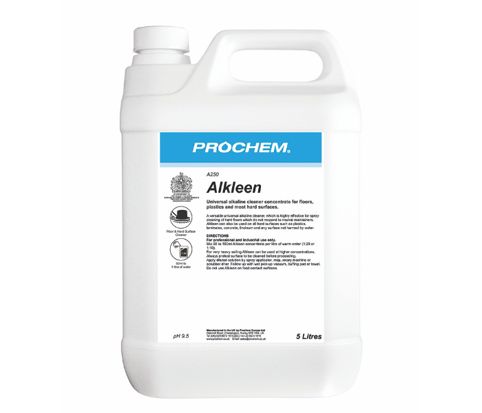 Prochem A250 Universal Free Rinsing Alkaline Cleaner For Floors And All Washable Surfaces - Zoom Image